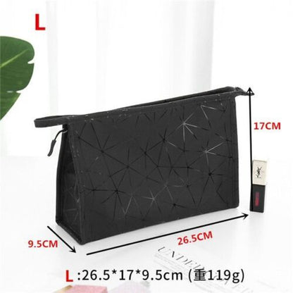 Waterproof Cosmetic Bag Synthetic Leather Toiletry Make Up Organizer Travel S/L