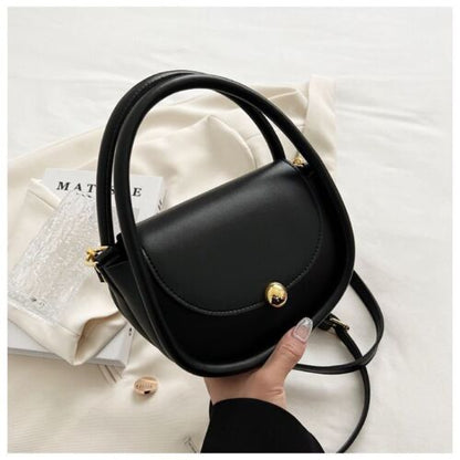 Shoulder Bags Leather Crossbody Bag Handbags Vintage Versatile 18*14*9 cm Black