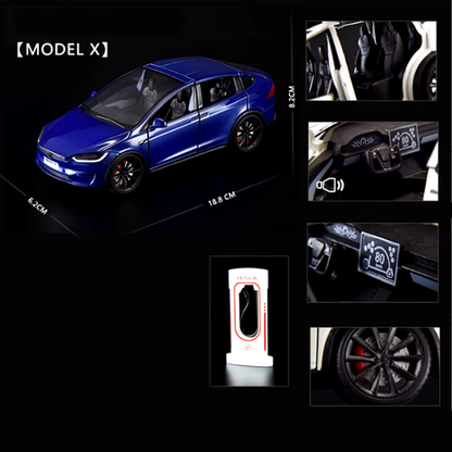1:24 Model 3 Model Y X Alloy Car Model Diecast Metal Toy Vehicles Car Model Simu