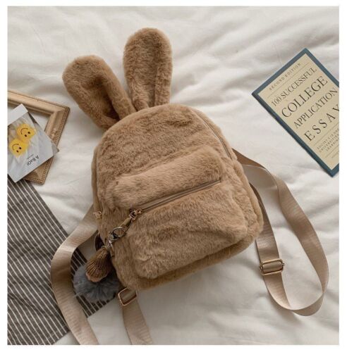Embroidery Plush Bunny Backpack Rabbit Traveling Shoulder Bags Plush 20*25*10 CM
