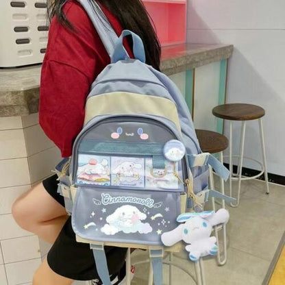 Cinnamoroll Kuromi Backpack Mori Girl My Melody Shoulder Bag Satchel School Bag+
