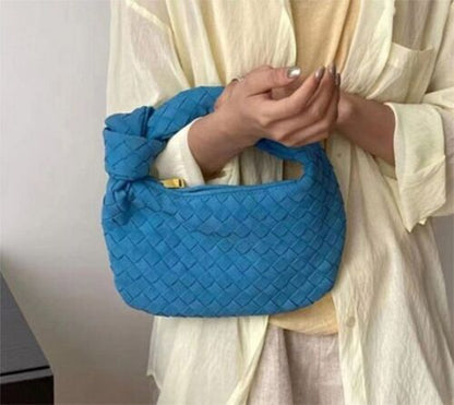 Handmade Woven Bag Synthetic Leather Shoulder Bag Handbag 26*3*16 CM Polyester