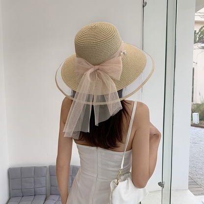 Foldable Wide Brim Floppy Girls Straw Hat Sun Hat Beach Summer Hat Protect Cap