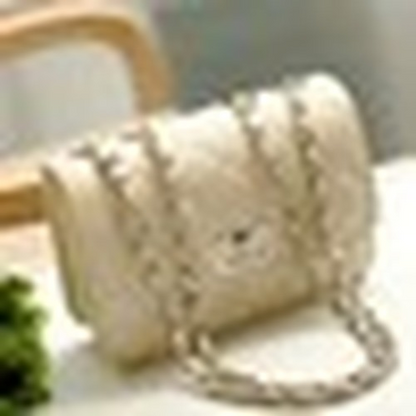 Leather Handbag Shoulder Cross Body Bag Satchel Purse Solid Chains Hasp Flap