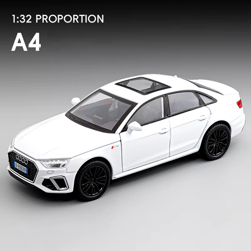 1:32 2024 AUDI A4 Alloy Car Model Diecast Metal Vehicles Car Model High Simulati