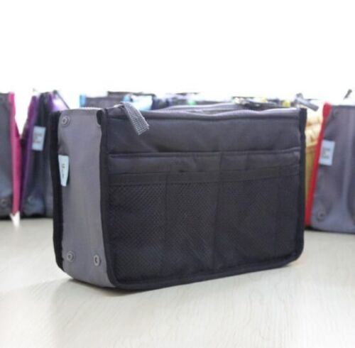 Cosmetic Bag Organizer Insert Purse Makeup Storage Traveling Handbag 10*28*18 CM