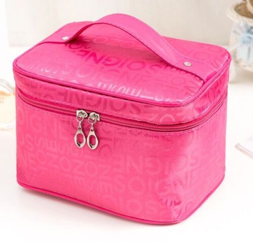 Cosmetic Bag Letter Big Travel Toiletry Bag Zipper Makeup Purse 19*17*25.5CM 1PC