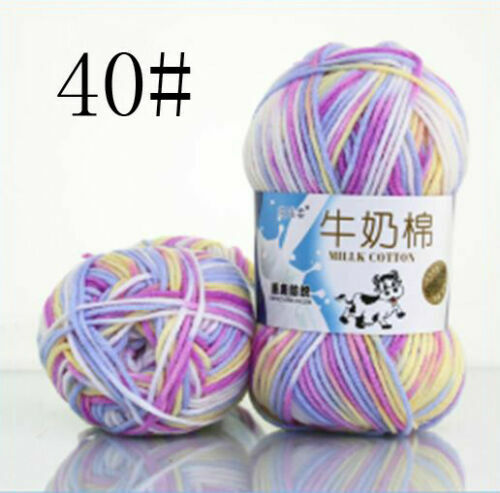 Hot Sale 50g Hand-woven Chunky Yarn Soft Milk Cotton Knitting Baby wool yarn