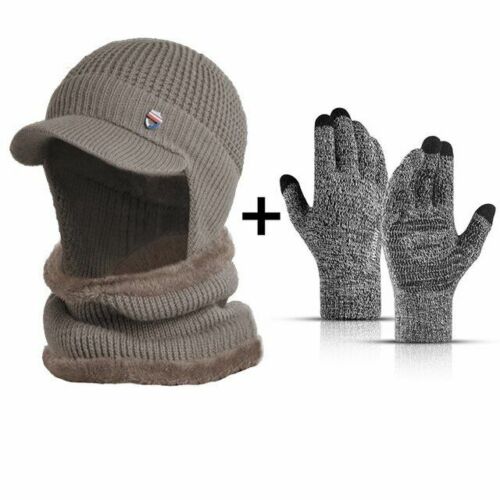 Winter Hat Bandana Scarf Outdoor Ear Protection Warm Thick Bicycle Knitted Cap