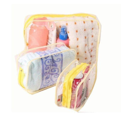 Transparent Cosmetic Bags Zipper Clear Makeup Case Traveling Organizer Storage