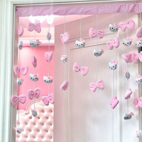 Sanrio Hello Kitty Cute Kawaii Door Curtain Plush Dolls Bedroom wall Decoration