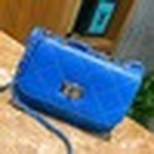 Leather Handbag Shoulder Cross Body Bag Satchel Purse Solid Chains Hasp Flap
