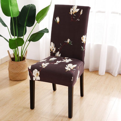 1/4/6pcs Stretch Spandex Dining Room Printed Chair Covers Slipcovers Home Decor