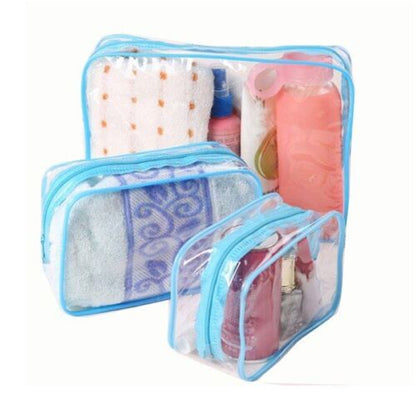 Transparent Cosmetic Bags Zipper Clear Makeup Case Traveling Organizer Storage