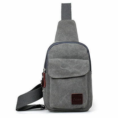 Men's Small Chest Sling Bag Travel Hiking Cross Body Messenger Shoulder Backpack