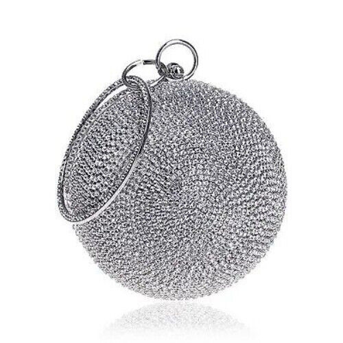 Ball Diamond Women Party Clutches Evening Wedding Bag Bridal Shoulder Handbag