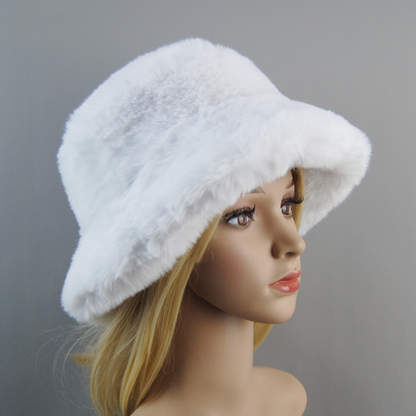 New Style Fake Rabbit Fur Hats Soft Hat Cotton Lining Warm Fashion Ski Beanies