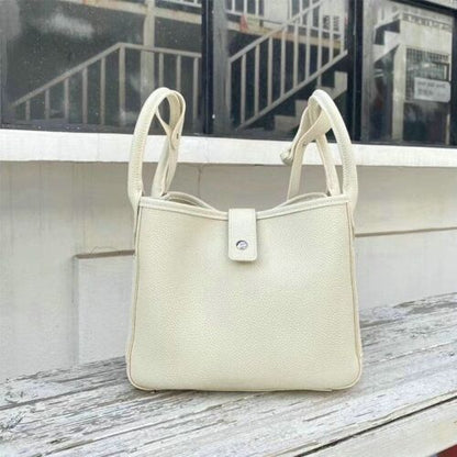 Genuine Cow Leather Shoulder Bags Large Tote Versatile Bucket Handbag Purse 1 PC