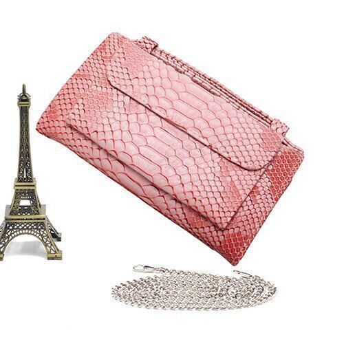 Leather Clutch Crossbody Bag Gold Luxury Serpentine Clutch Purse Messenger Bags
