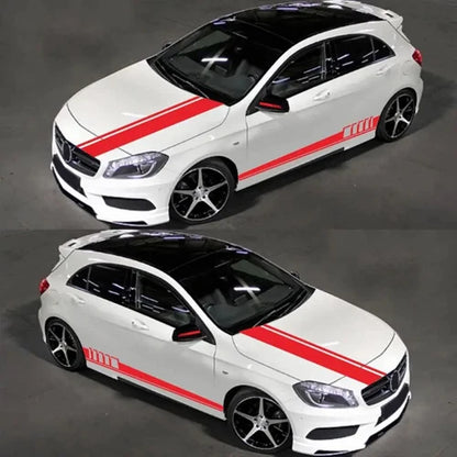 5Pcs Universal Racing Body Hood Stripes Decal Vinyl Stickers for Car SUV Truck