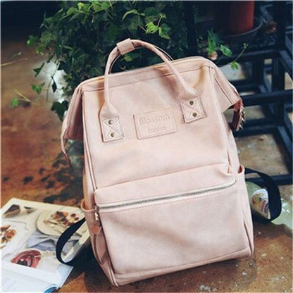 Women Leather Backpack Style Shoulder Bag Laptop Schoolbags 28*30*12 CM Softback