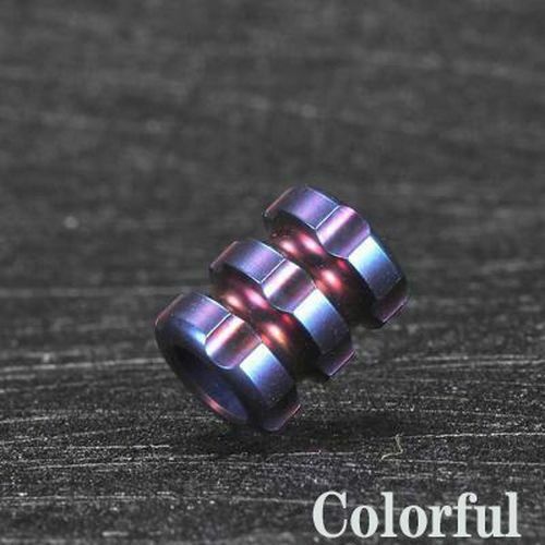 New Blue Gold Titanium Alloy Knife Bead Umbrella Pendant Rope Paracord Outdoor