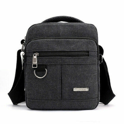 New Casual Canvas Shoulder Bag Men Messenger Bags Lightweight Small Travel Bag