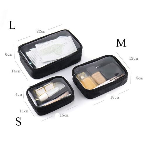 Transparent PVC Cosmetic Bag Waterproof Clear Makeup Case Organizer Storage 1 PC