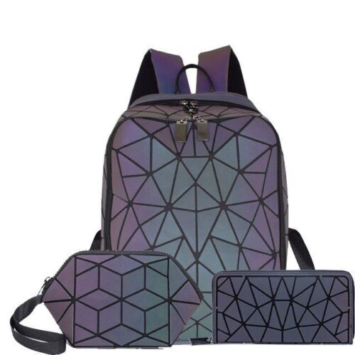 Luminous Bag Sequin Set Shoulder Bags School Backpack Holographic Purse Softback