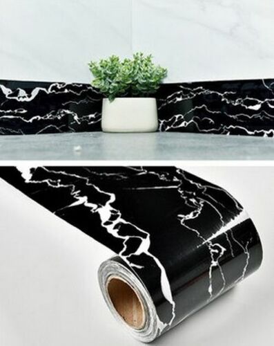 Wall Stickers Black/White Waterproof Waist Line Self Adhesive Border Roll Homes