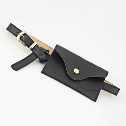 Fanny Pack Women Belt Bag PU Leather Waist Bag Fashion Pure Color Wallet Gifts