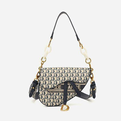 Fashion Small Messenger Bag Shoulder Purse Bucket Genuine Leather Polyester 1 PC