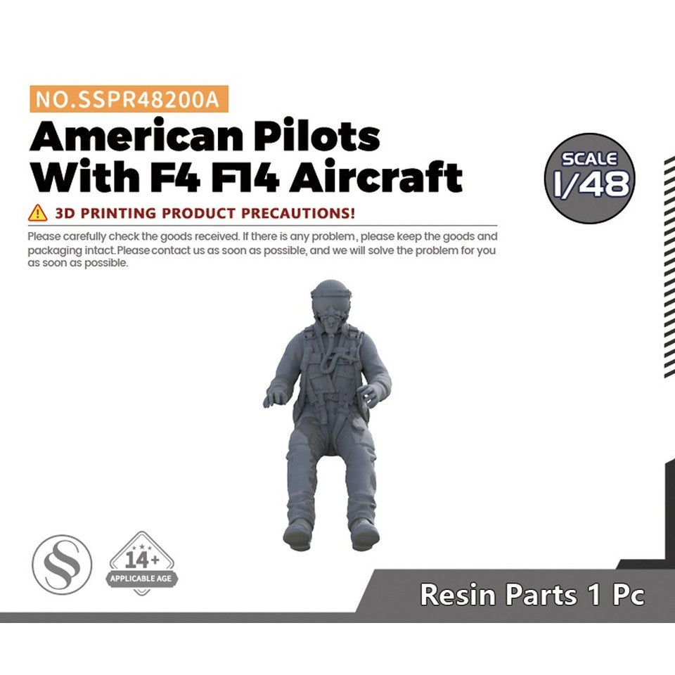 SSMODEL SSPR48200A 1/48 Modern American Pilots With F4 F14 Aircraft