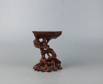 China Stand Display Hard Red Wood Rosewood Root Carving Wooden Bonsai Base