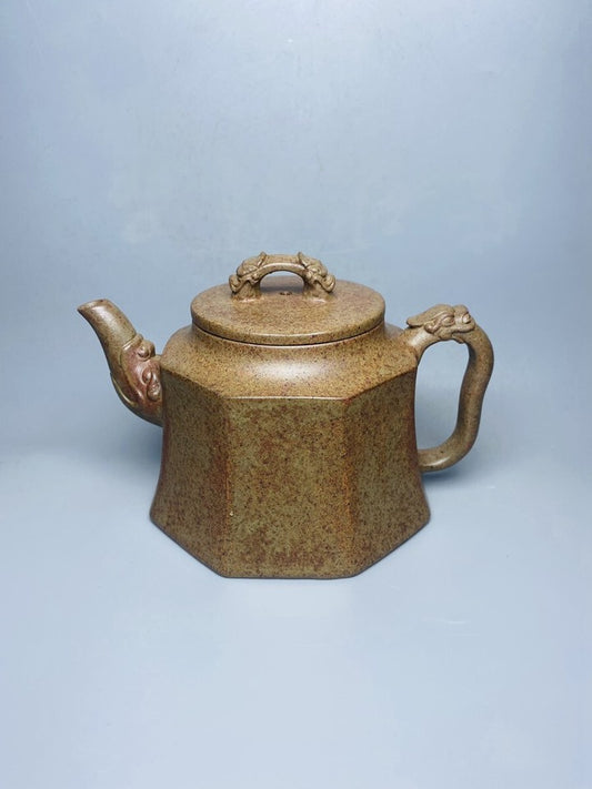 Chinese Old Yixing Clay Teapot Handmade Dragon Pot Purple Sand Teapot 350cc