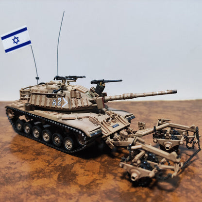 1:72 Israel Magach 6B IDF M60A1 Minesweeper Tank Middle East War Model