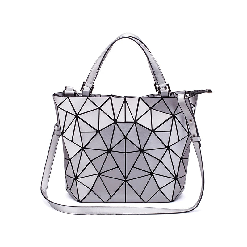 sac a main new Sequins geometric bags for women 2020 Quilted Shoulder Bag Laser Plain Folding Handbags Hologram bolsa feminina