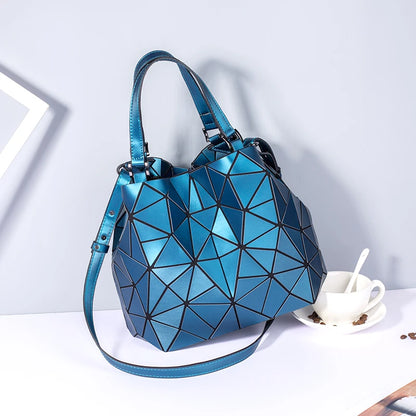 sac a main new Sequins geometric bags for women 2020 Quilted Shoulder Bag Laser Plain Folding Handbags Hologram bolsa feminina