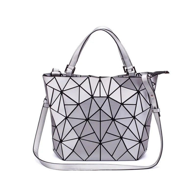 sac a main new Sequins geometric bags for women 2020 Quilted Shoulder Bag Laser Plain Folding Handbags Hologram bolsa feminina
