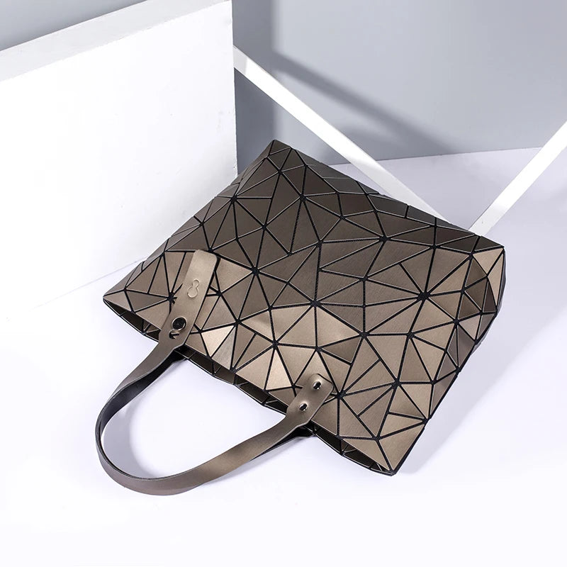 sac new Handbag Female Folded Ladies Geometric Plaid Bag Beach Large Tote Women Handbag Mochila Shoulder Bag for women 2020