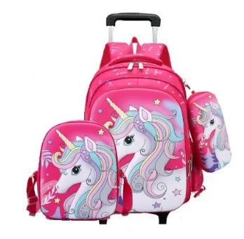 school wheeled backpack for girls Children School Rolling backpack Bags kids School trolley bag sets boys for school bag wheels