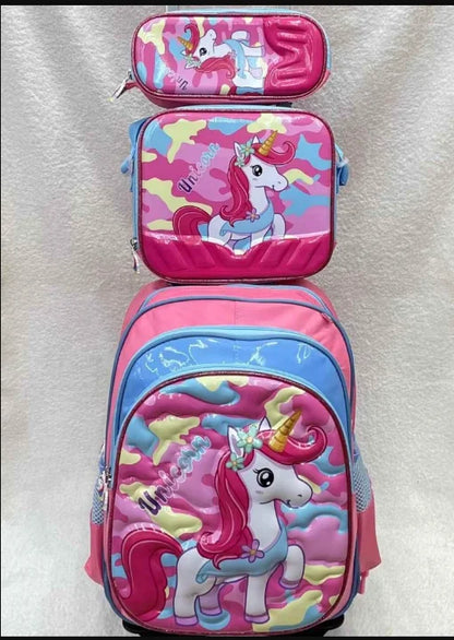 school wheeled backpack for girls Children School Rolling backpack Bags kids School trolley bag sets boys for school bag wheels
