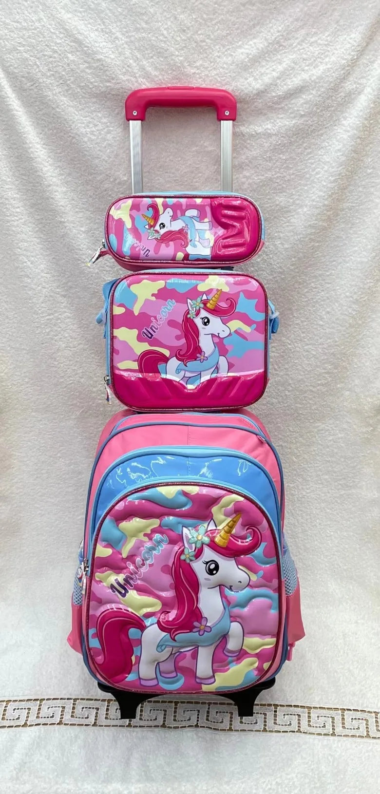 school wheeled backpack for girls Children School Rolling backpack Bags kids School trolley bag sets boys for school bag wheels