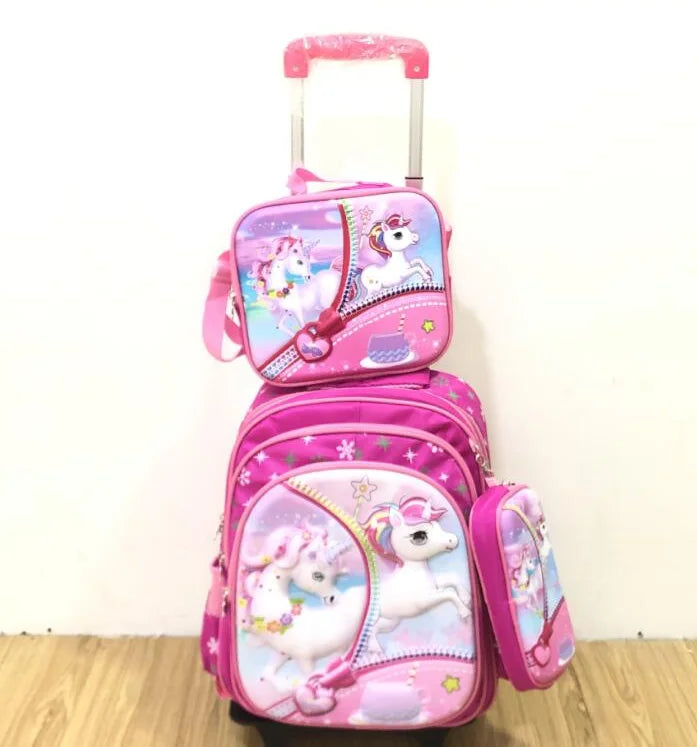 school wheeled backpack for girls Children School Rolling backpack Bags kids School trolley bag sets boys for school bag wheels