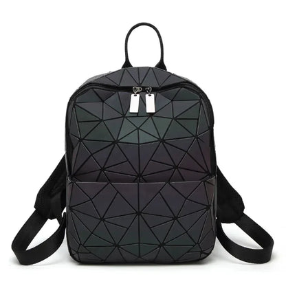 shiny Geometric bag Luminous Glitter Sequins Female Backpack Geometric Women School Backpack For Teenage mochila feminina 2020
