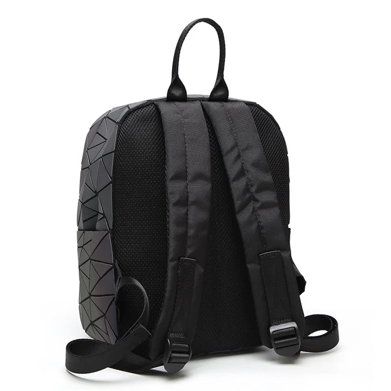 shiny Geometric bag Luminous Glitter Sequins Female Backpack Geometric Women School Backpack For Teenage mochila feminina 2020