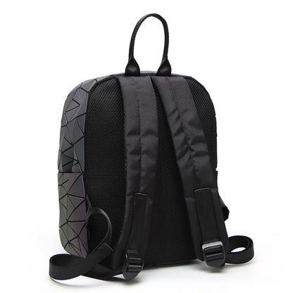 shiny Geometric bag Luminous Glitter Sequins Female Backpack Geometric Women School Backpack For Teenage mochila feminina 2020