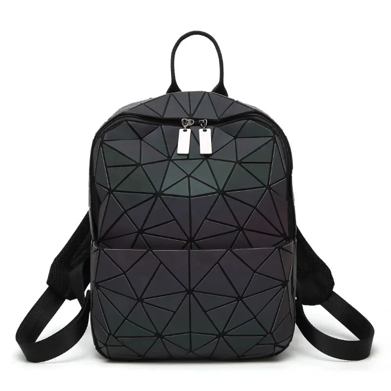 shiny bag Luminous Glitter Sequins Female Geometric Women School Backpack For Teenage mochila feminina 2024
