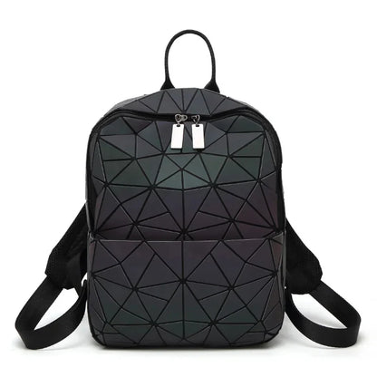 shiny bag Luminous Glitter Sequins Female Geometric Women School Backpack For Teenage mochila feminina 2024