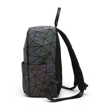 shiny bag Luminous Glitter Sequins Female Geometric Women School Backpack For Teenage mochila feminina 2024